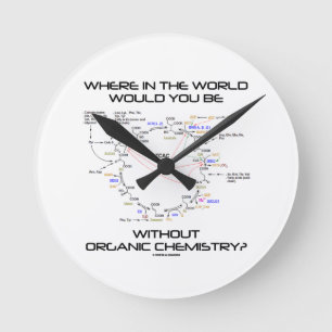 Wo würden Sie Bio Chemie sein? Runde Wanduhr