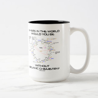 Wo würden Sie Bio Chemie sein? Zweifarbige Tasse