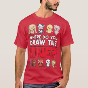 Wo Zeichne du die Linie Gemüse vegetarische Fu T-Shirt