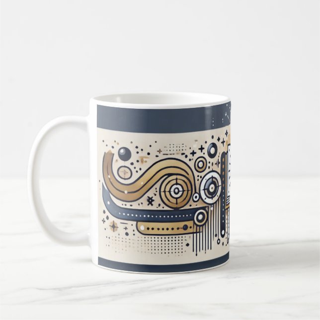 Wo zeitlose Weisheit modernes Design trifft Kaffeetasse (Links)