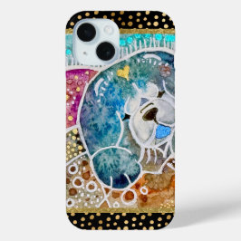 WOBBLE-ROCK Chow Hund Aquarell Batik IPhone 15 Case-Mate iPhone Hülle