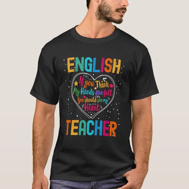 Woche der Englischlehrerbewertung Zurück zur Schul T-Shirt (Vorderseite)
