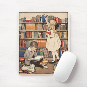 Woche der Kinderbücher Bibliotheksillustration im Mousepad