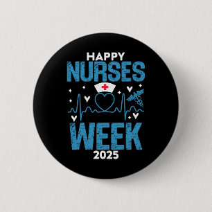 Woche der Krankenpflege - Glückliche nationale Kra Button