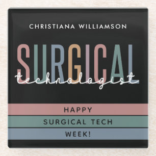 Woche der personalisierten Chirurgie oder Technik Glasuntersetzer
