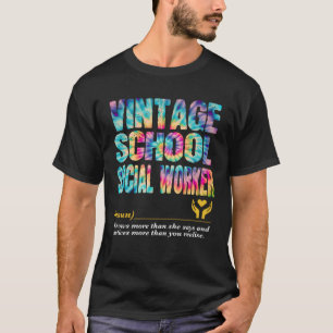 Woche für die Wertschätzung von Sozialarbeitern in T-Shirt