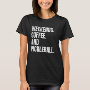 Woche Kaffee und Pickleball Retro Pickleball Sp T-Shirt