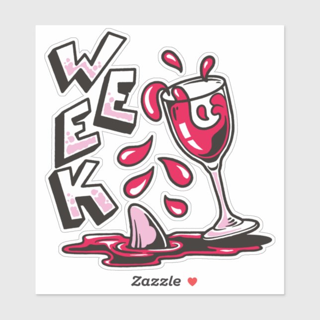 WOCHE VON SHARK DYSPHORIA AUFKLEBER (Blatt)