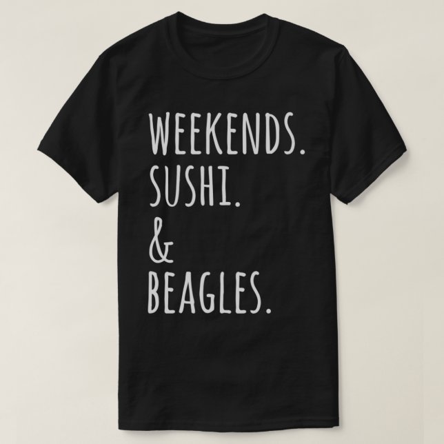 Wochen Sushi Beagle Hund Premium T-Shirt (Design vorne)