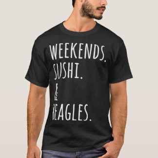 Wochen Sushi Beagle Hund Premium T-Shirt