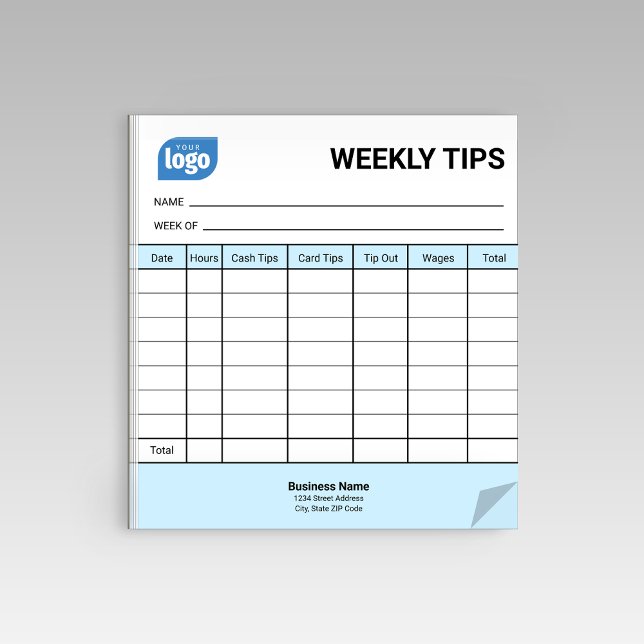 Wochen-Tipps-Tracker-Notizblock für Restaurants Notizblock (Von Creator hochgeladen)