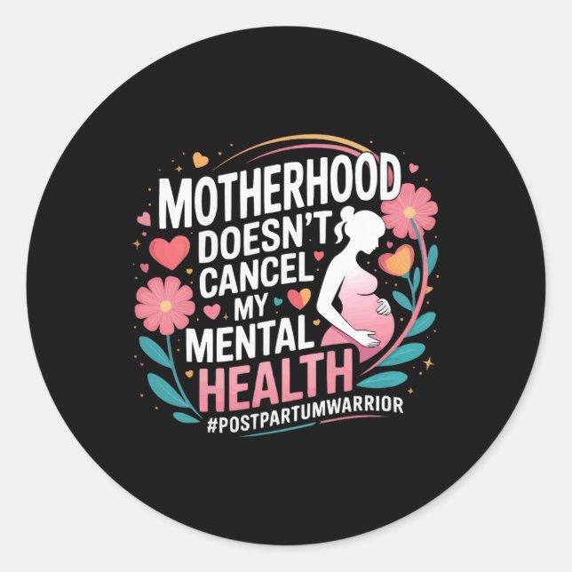 Wochenbettdepression Mutter Mama Mütterliche Psych Runder Aufkleber (Vorderseite)