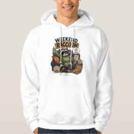 Wochende-Waschbär erholt sich lustig von Erwachsen Hoodie
