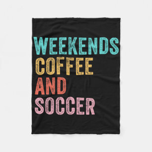 Wochenden Kaffee Und Fußball Lustige Fußballmutter Fleecedecke