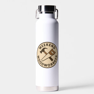 Wochenend-Holzarbeiter-Zimmerei-Werkzeug-Abzeichen Trinkflasche