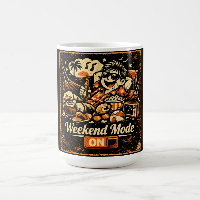 Wochenend-Modus AN – Relax Chill Humor Lifestyle Kaffeetasse (Mittel)