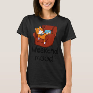Wochenend-Modus Schlaf Frauen Faul Kopf Katze Li T-Shirt
