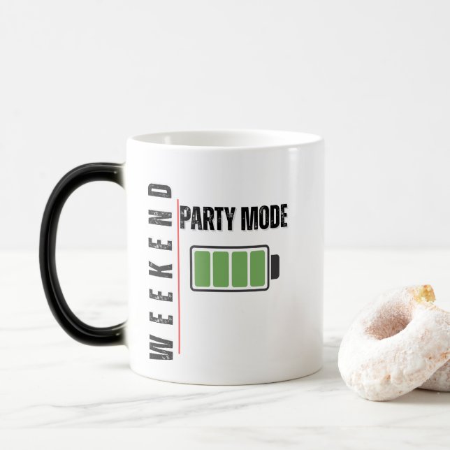 Wochenend-Party-Modus – Full-Battery-Energie-Desig Verwandlungstasse (Mit Donut)