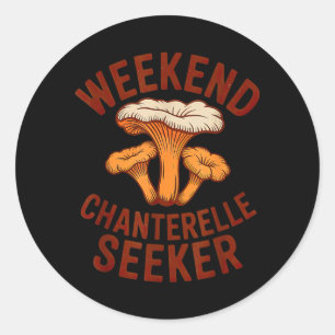 Wochenend-Pfifferlingssucher Wilde Nahrungssuche Runder Aufkleber