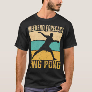 Wochenend-Wettervorhersage Ping Pong. Tischtennis- T-Shirt