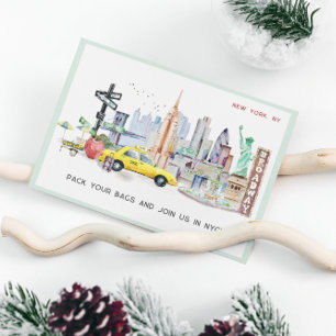 Wochenendausflug NYC   Geschenk Reise Ticket Gutsc Einladung