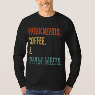 Wochenendcoffee Swim trifft Retro Drink Kaffeemasc T-Shirt