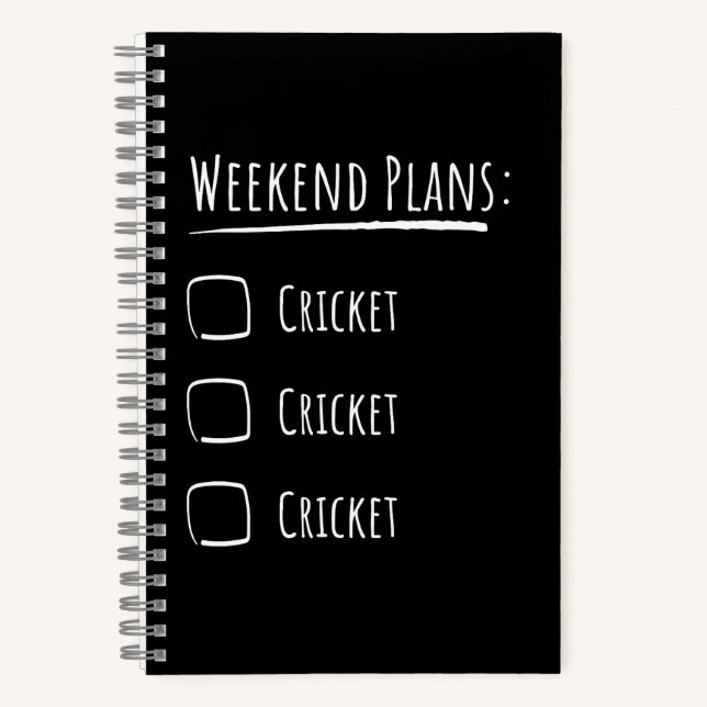 WochenendCricket Notizbuch (Vorderseite)