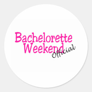 Wochenende der Bachelorette (Offiziell/rosa) Runder Aufkleber