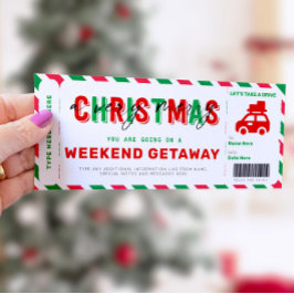 Wochenende Einweg Gutschein Weihnachtsgeschenk Tic