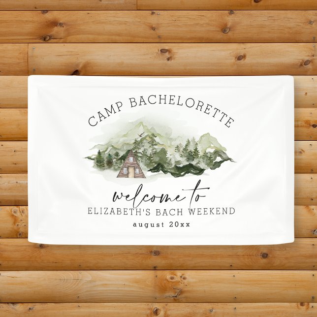 Wochenende im Camping Woods Bachelorette Banner (Von Creator hochgeladen)