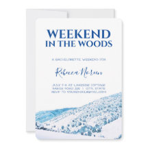 Wochenende im Wald Junggeselinnen-Abschied Einladu