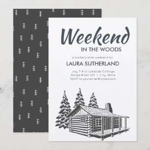 Wochenende in der Woods-Party Einladung