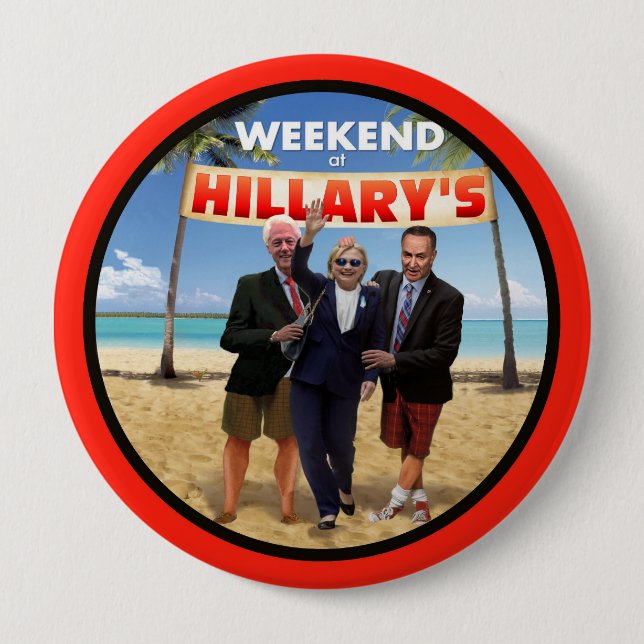 Wochenende in Hillary Button (Vorderseite)