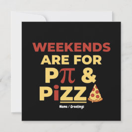Wochenende Pi-Tag und Pizza-Party Mathe-Liebhaber  Einladung