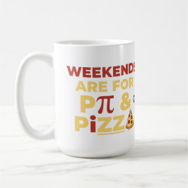 Wochenende Pi-Tag und Pizza-Party Mathe-Liebhaber  Kaffeetasse