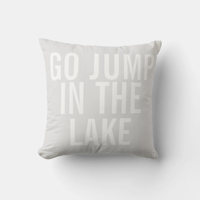 Wochenende Pillow - Go Jump im Lake Kissen (Vorderseite)