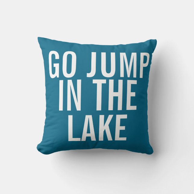 Wochenende Pillow - Go Jump im Lake Kissen (Vorderseite)