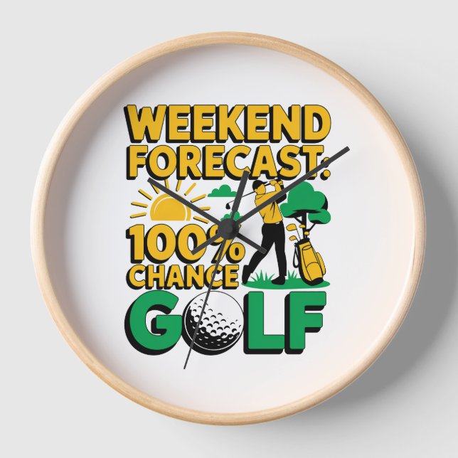 Wochenende Prognose 100% Chance auf Golf Uhr (Vorderseite)