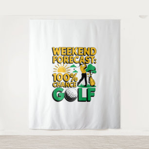 Wochenende Prognose 100% Chance auf Golf Wandteppich