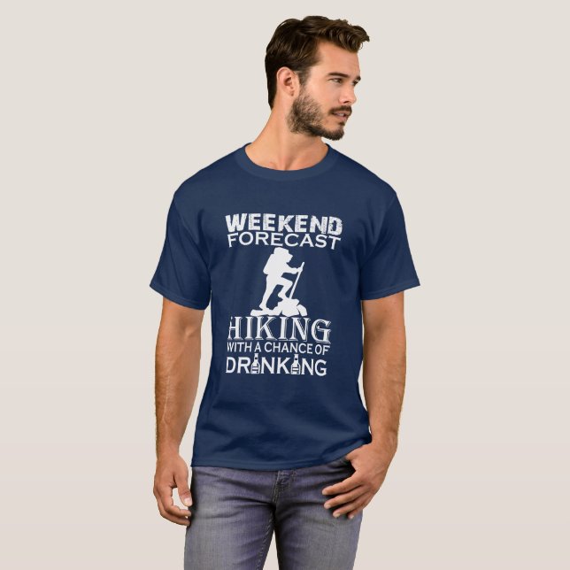 WOCHENENDE PROGNOSTIZIERTES WANDERN T-Shirt (Vorne ganz)