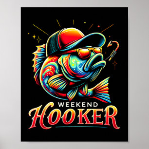 Wochenende R Lustiger Fisch Papa Liebt Angeln Vate Poster