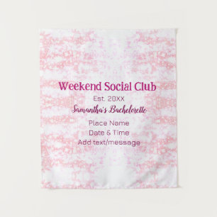 Wochenende-Sozialclub rosa Glitter Junggesellinnen Wandteppich