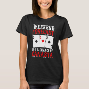 Wochenende Vorhersage 100 Chance auf Canasta Card T-Shirt