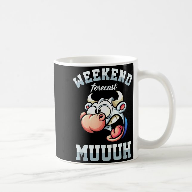 Wochenende Woche Vorhersage Freitag Urlaub Arbeits Kaffeetasse (Rechts)