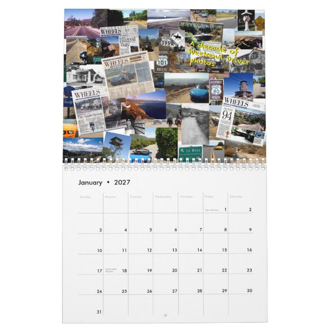 Wochenenden-Fahrer-San Diego 2011 Kalender (Jan 2027)
