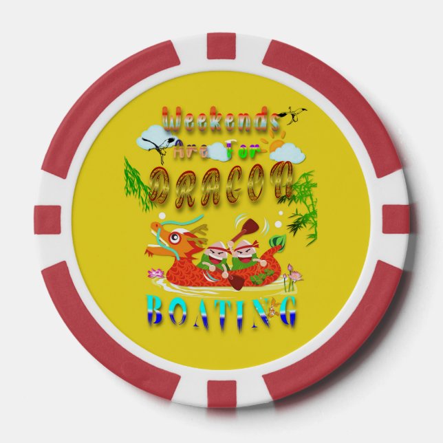 Wochenenden für Drachenboote Pokerchips (Vorderseite)