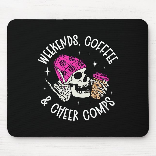 Wochenenden Kaffee Cheer Mutter einer Cheerleader- Mousepad (Vorne)