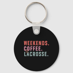 Wochenenden-Kaffee-Lacrosse-Mama für Spieler Lax F Schlüsselanhänger