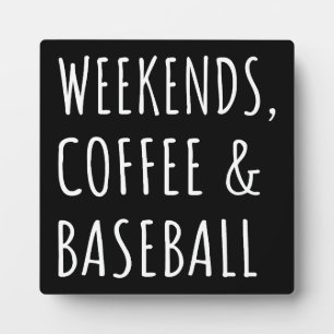 Wochenenden, Kaffee Und Baseball Ich Fotoplatte