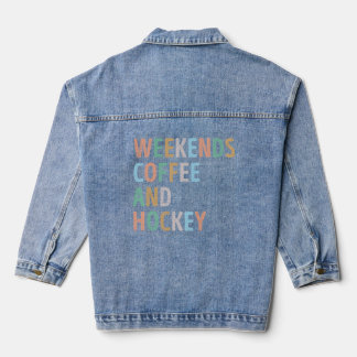 Wochenenden Mama Kaffee und Hockey Jeansjacke